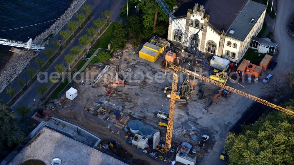 Aerial photograph Bonn - Construction site to build a new office and commercial building UN-Campus Bonn in Bonn in the state North Rhine-Westphalia, Germany