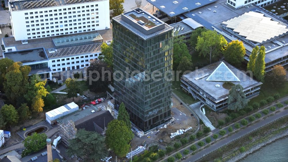 Bonn from the bird's eye view: Construction site to build a new office and commercial building UN-Campus Bonn in Bonn in the state North Rhine-Westphalia, Germany