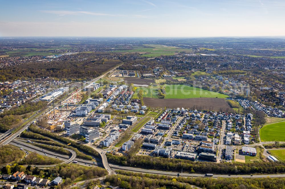 Dortmund from the bird's eye view: Construction site to build a new office and commercial building des Continentale Versicherungsverbund Direktion Dortmund on Freie-Vogel-Strasse in the district Schueren-Neu in Dortmund at Ruhrgebiet in the state North Rhine-Westphalia, Germany