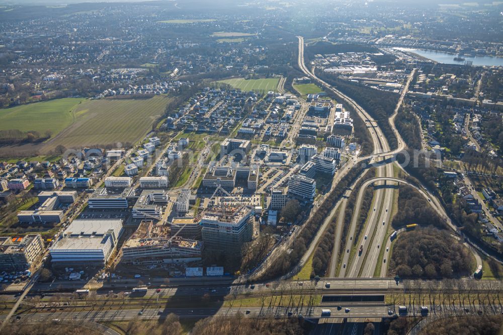 Aerial image Dortmund - Construction site to build a new office and commercial building des Continentale Versicherungsverbund Direktion Dortmund on Freie-Vogel-Strasse in the district Schueren-Neu in Dortmund at Ruhrgebiet in the state North Rhine-Westphalia, Germany