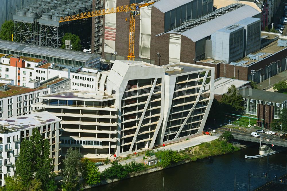 Aerial image Berlin - Construction site to build a new office and commercial building Elements between Spreeufer and Michaelkirchstrasse in the district Mitte in Berlin, Germany