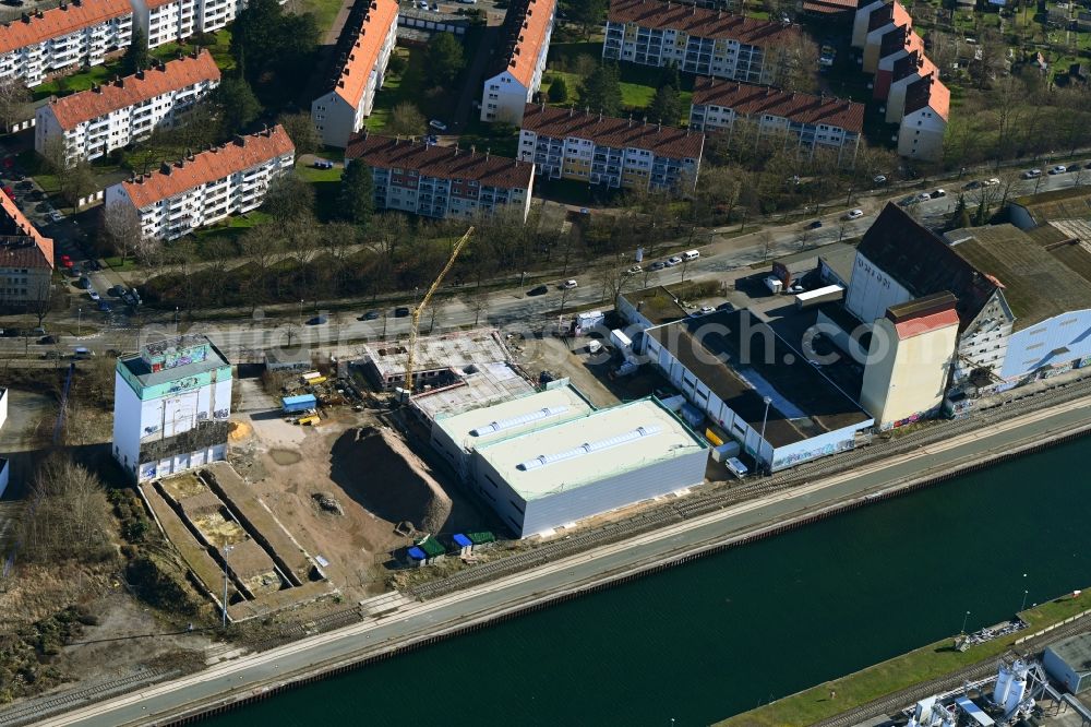 Hannover from above - Construction site to build a new office and commercial building of Firma kraftwerk in the district Limmer in Hannover in the state Lower Saxony, Germany