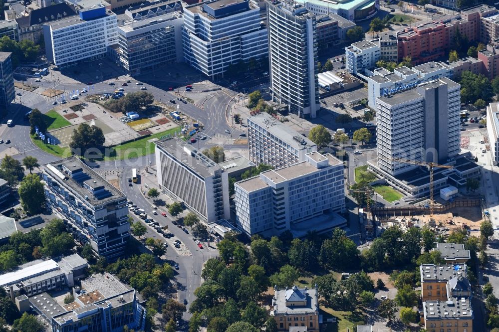 Aerial image Berlin - Construction site to build a new office and commercial building on Fraunhoferstrasse in the district Charlottenburg in Berlin, Germany