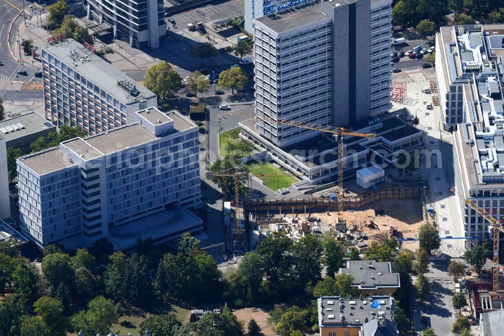 Aerial photograph Berlin - Construction site to build a new office and commercial building on Fraunhoferstrasse in the district Charlottenburg in Berlin, Germany