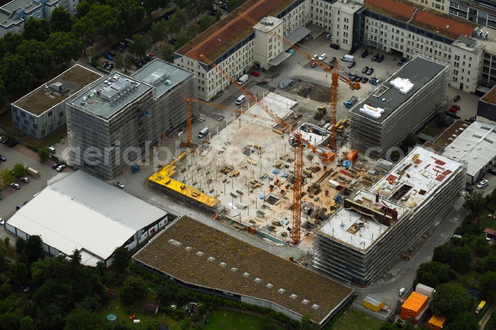 Karlsruhe from above - Construction of an office and commercial building on the site of the Durlacher Raumfabrik in Karlsruhe in the state of Baden-Wuerttemberg, Germany