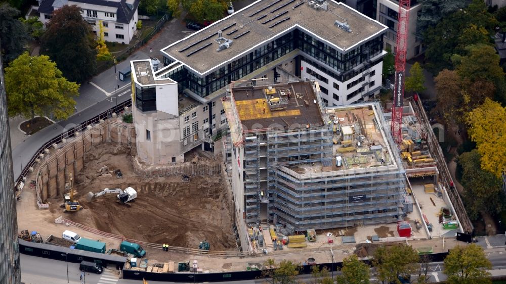 Aerial image Bonn - Construction site to build a new office and commercial building Greengate on Kurt-Schumacher-Strasse in the district Gronau in Bonn in the state North Rhine-Westphalia, Germany