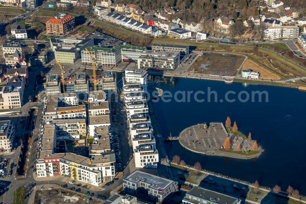 Aerial photograph Dortmund - Construction site to build a new office and commercial building Kontor on Kai Am Kai in Dortmund in the state North Rhine-Westphalia, Germany