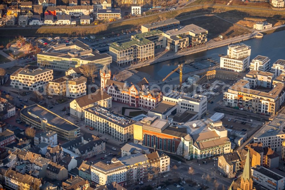 Aerial image Dortmund - Construction site to build a new office and commercial building Kontor on Kai Am Kai in Dortmund in the state North Rhine-Westphalia, Germany