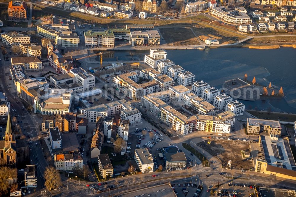 Aerial photograph Dortmund - Construction site to build a new office and commercial building Kontor on Kai Am Kai in Dortmund in the state North Rhine-Westphalia, Germany