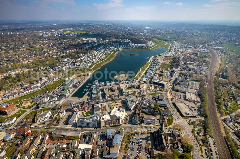 Aerial image Dortmund - Construction site to build a new office and commercial building Kontor on Kai Am Kai in Dortmund in the state North Rhine-Westphalia, Germany