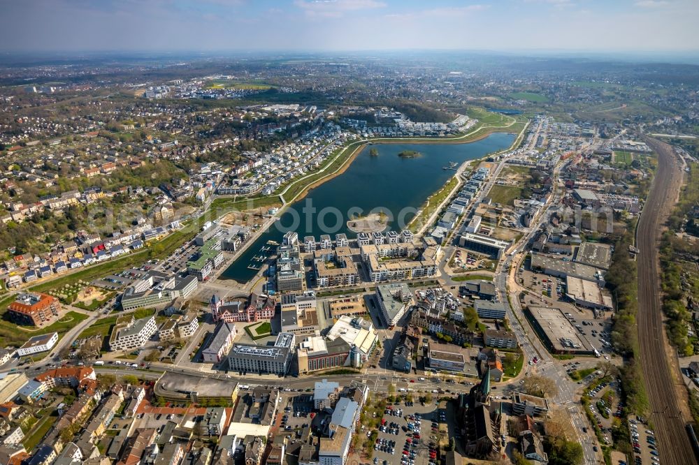 Aerial photograph Dortmund - Construction site to build a new office and commercial building Kontor on Kai Am Kai in Dortmund in the state North Rhine-Westphalia, Germany