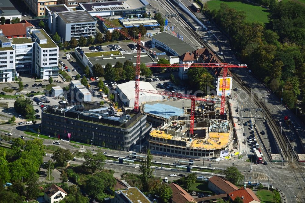 Stuttgart from above - Construction site to build a new office and commercial building Leo - Business Campus Stuttgart on Loewentorstrasse - Pragstrasse in Stuttgart in the state Baden-Wurttemberg, Germany