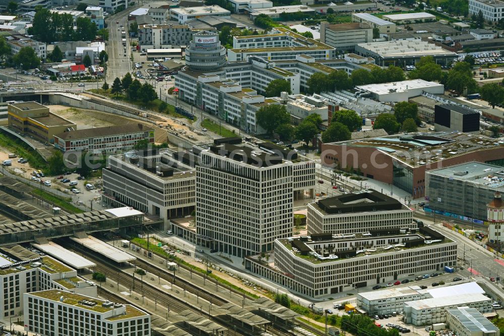 Aerial photograph Heidelberg - Construction site to build a new office and commercial building Max-Planck-Ring - Czernyring in Heidelberg in the state Baden-Wuerttemberg, Germany