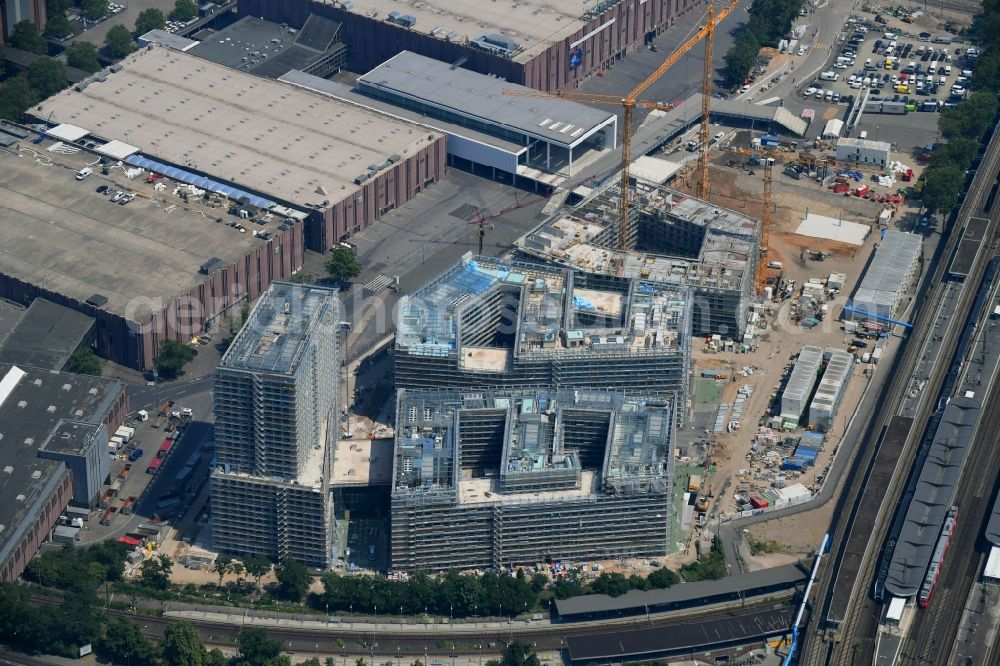 Aerial image Köln - Construction site to build a new office and commercial building MesseCity Koeln Ost in the district Deutz in Cologne in the state North Rhine-Westphalia, Germany