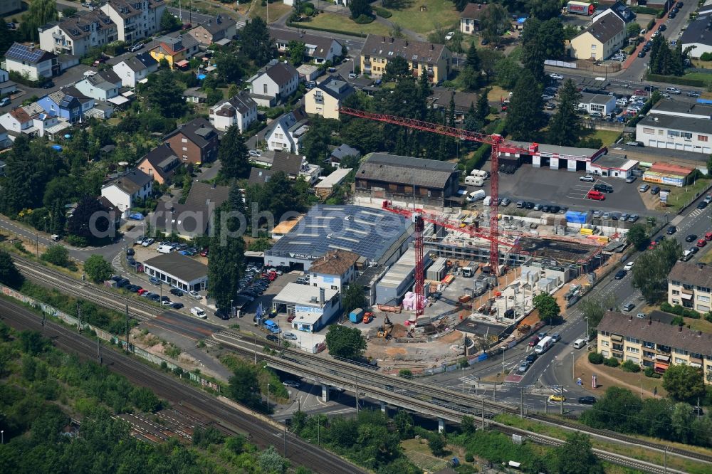 Aerial image Bonn - Construction site to build a new office and commercial building on Soenneckenstrasse corner Bruehler Strasse in the district Tannenbusch in Bonn in the state North Rhine-Westphalia, Germany