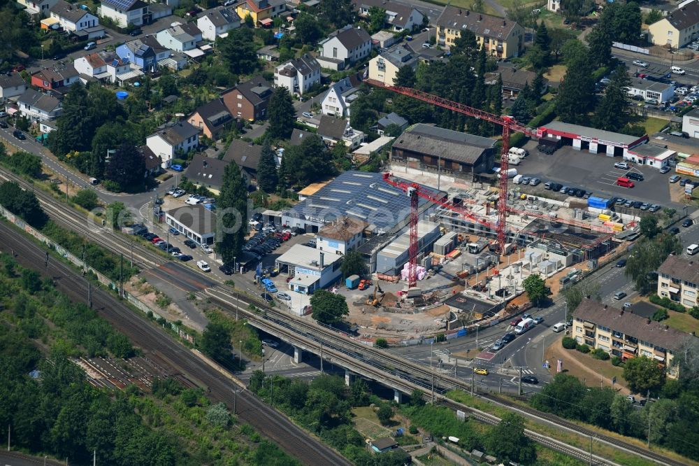 Aerial photograph Bonn - Construction site to build a new office and commercial building on Soenneckenstrasse corner Bruehler Strasse in the district Tannenbusch in Bonn in the state North Rhine-Westphalia, Germany