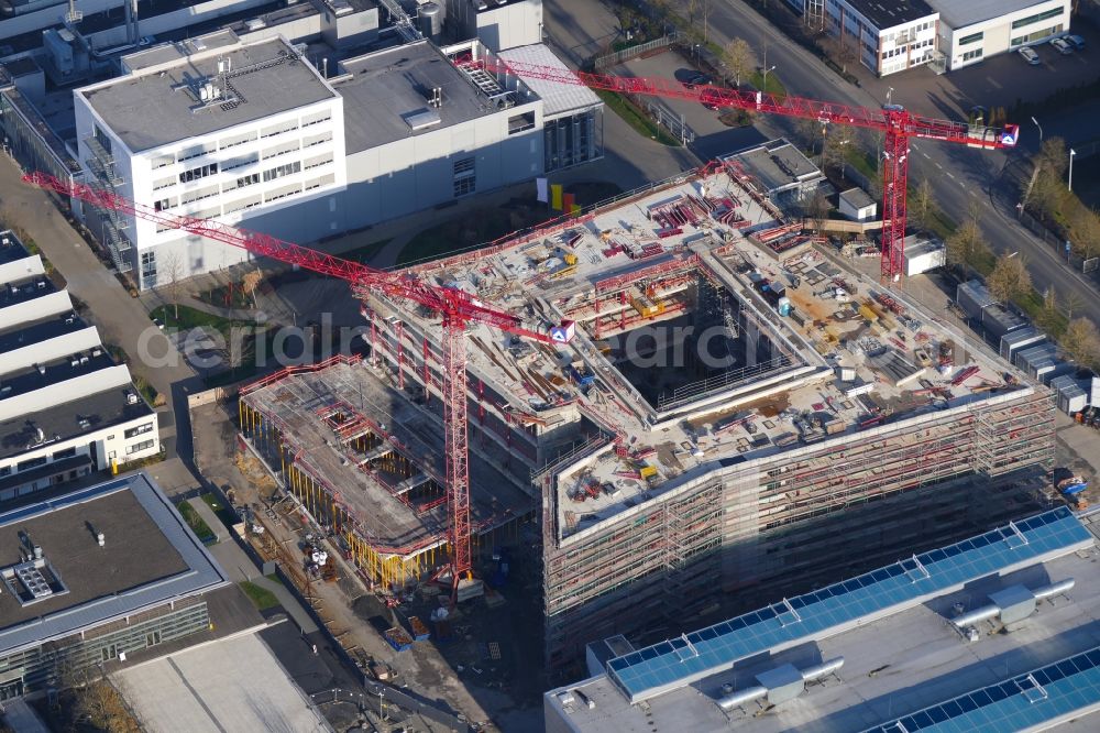 Aerial image Göttingen - Construction site to build a new office and commercial building Sartorius-Campus in Goettingen in the state Lower Saxony, Germany