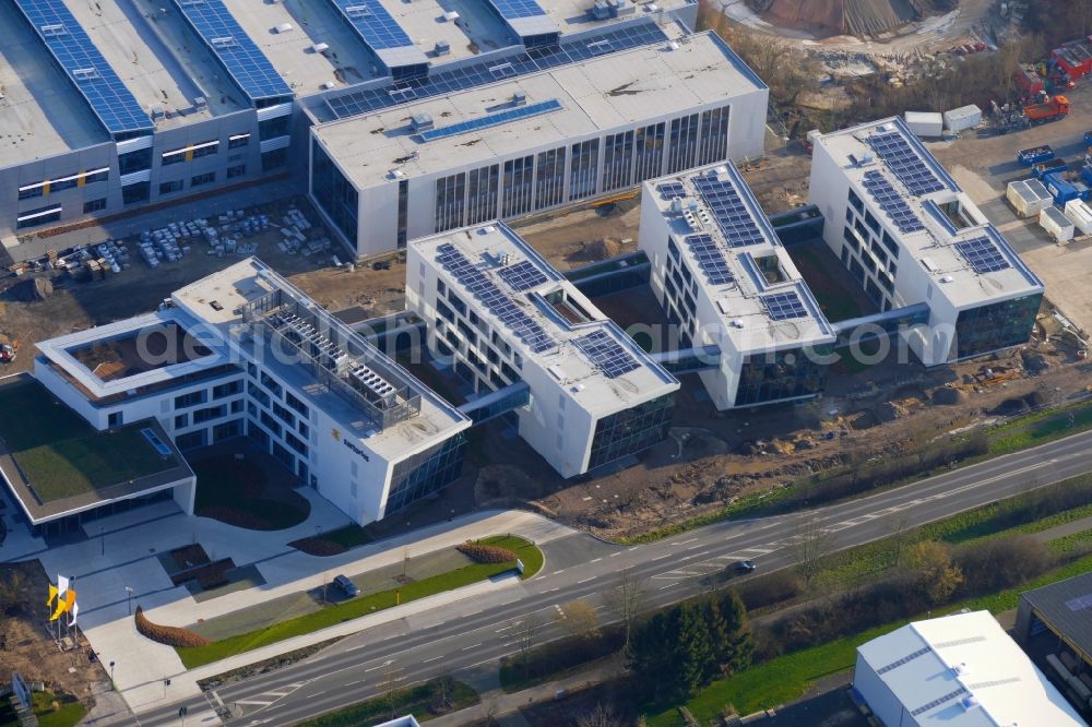 Aerial photograph Göttingen - Construction site to build a new office and commercial building Sartorius-Campus in Goettingen in the state Lower Saxony, Germany