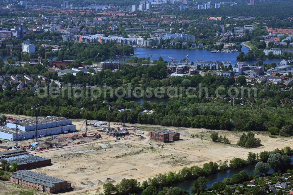 Aerial photograph Berlin - Construction site to build a new office and commercial building SIEMENSSTADT SQUARE on street Gartenfelder Strasse in the district Siemensstadt in Berlin, Germany