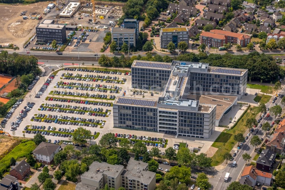 Aerial photograph Bochum - Office- and commercial building of Vonovia Zentrale in Bochum in the state North Rhine-Westphalia