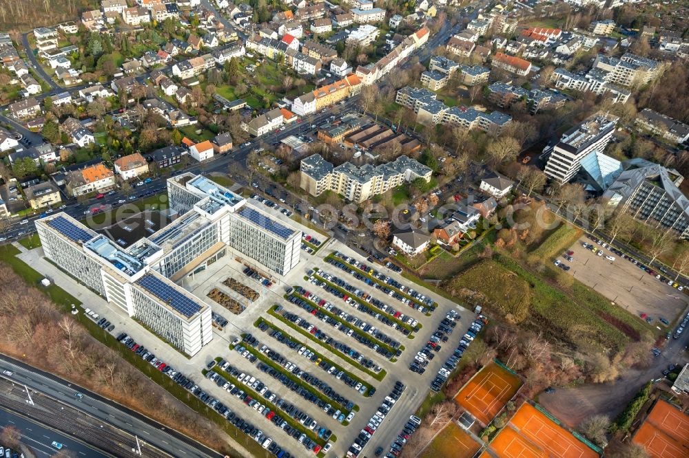 Essen from above - Office- and commercial building of Vonovia Zentrale in Bochum in the state North Rhine-Westphalia