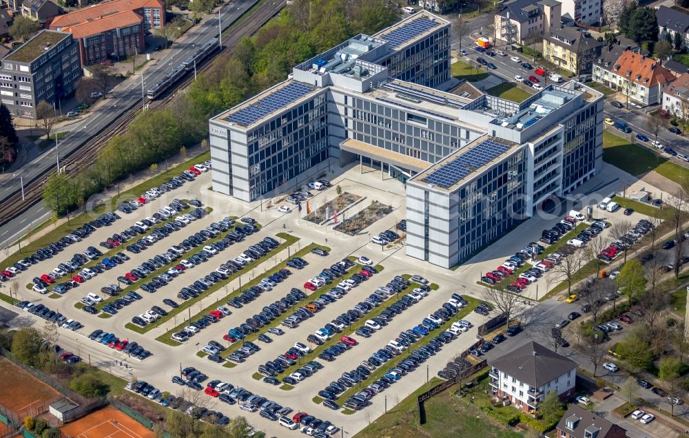 Bochum from the bird's eye view: Office- and commercial building of Vonovia Zentrale in Bochum in the state North Rhine-Westphalia