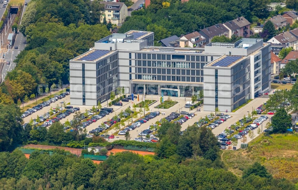 Bochum from the bird's eye view: Office- and commercial building of Vonovia Zentrale in Bochum in the state North Rhine-Westphalia