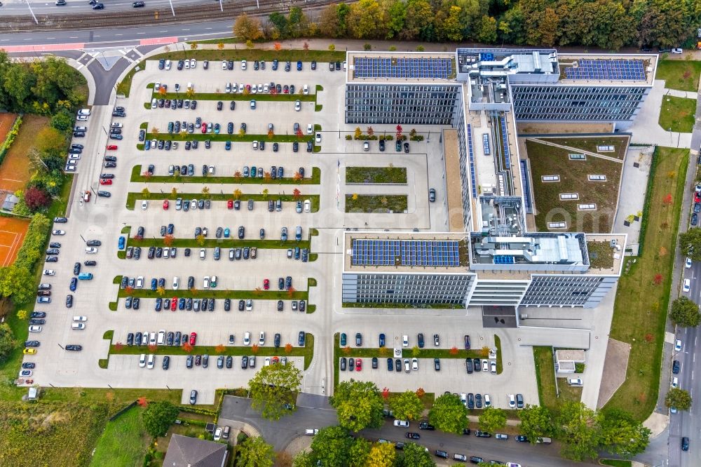 Bochum from the bird's eye view: Office- and commercial building of Vonovia Zentrale in Bochum in the state North Rhine-Westphalia