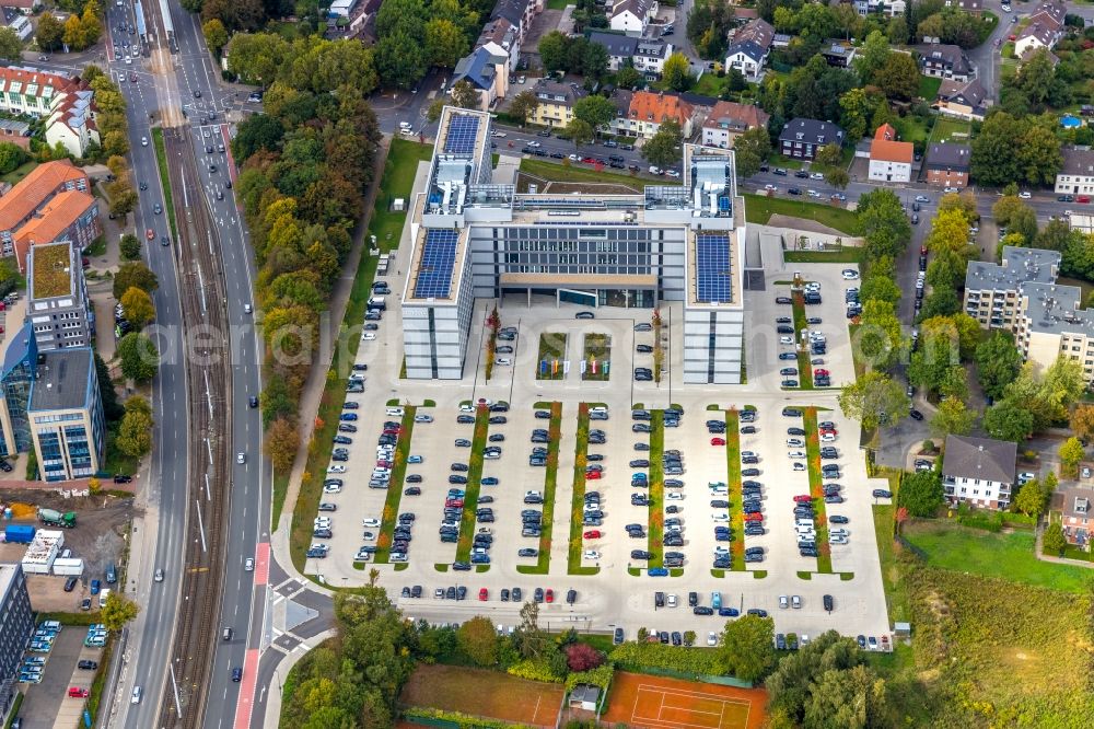 Aerial photograph Bochum - Office- and commercial building of Vonovia Zentrale in Bochum in the state North Rhine-Westphalia