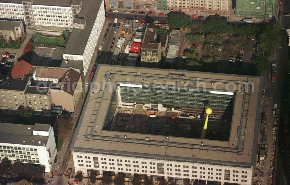 Berlin from the bird's eye view: Neubau Bürogebäude Deutscher Bundestag / Jede Verwendung nur mit Urheberangabe: 