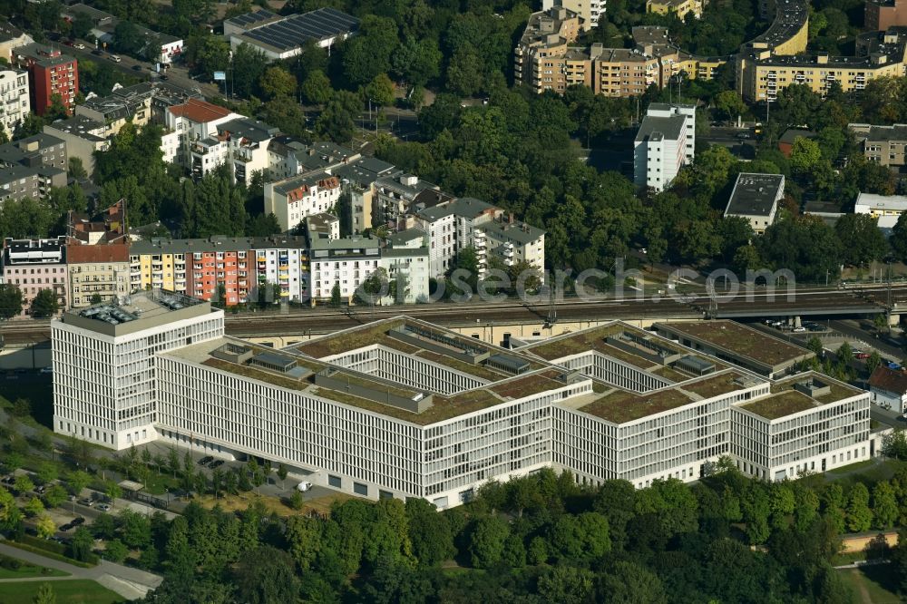 Aerial photograph Berlin - New construction of the Federal Ministry of the Interior / Home Office in Berlin Moabit