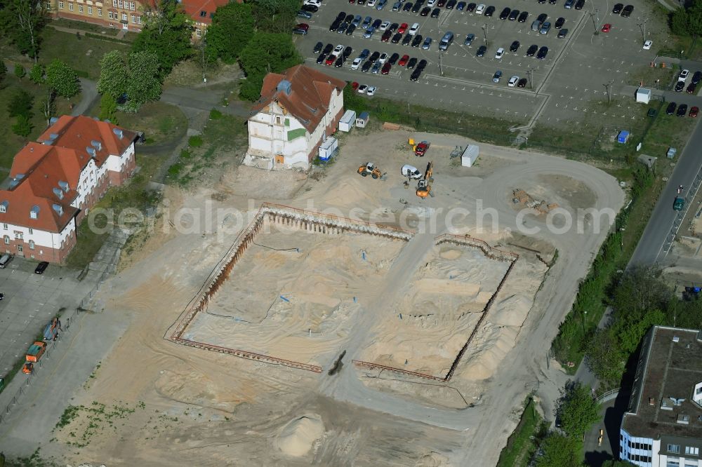 Aerial photograph Potsdam - New construction of the Federal Police Headquarters on Horstweg in Potsdam in the state of Brandenburg, Germany