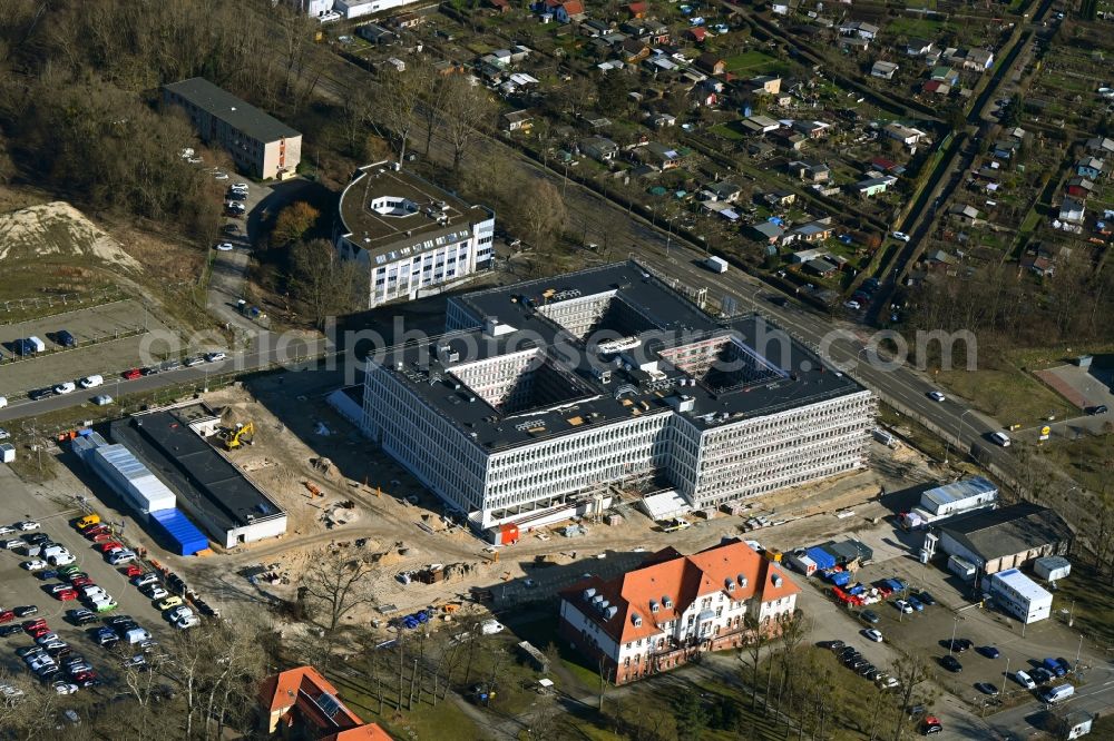 Aerial photograph Potsdam - New construction of the Federal Police Headquarters on Horstweg in Potsdam in the state of Brandenburg, Germany