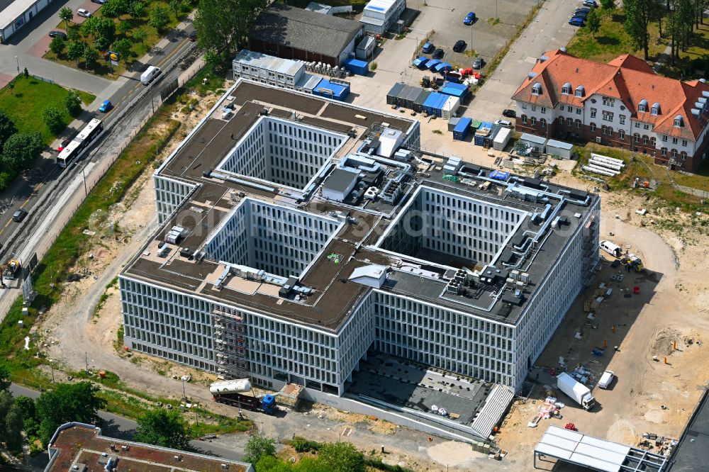 Aerial image Potsdam - New construction of the Federal Police Headquarters on Horstweg in Potsdam in the state of Brandenburg, Germany