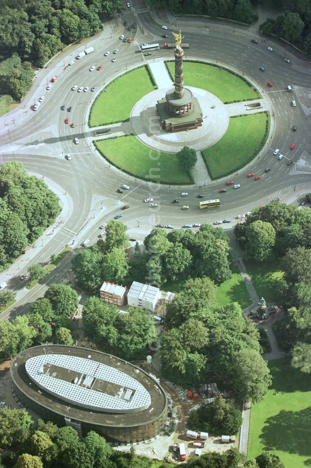 Berlin - Tiergarten from above - Construction site to construction of the Federal President in Berlin's Tiergarten