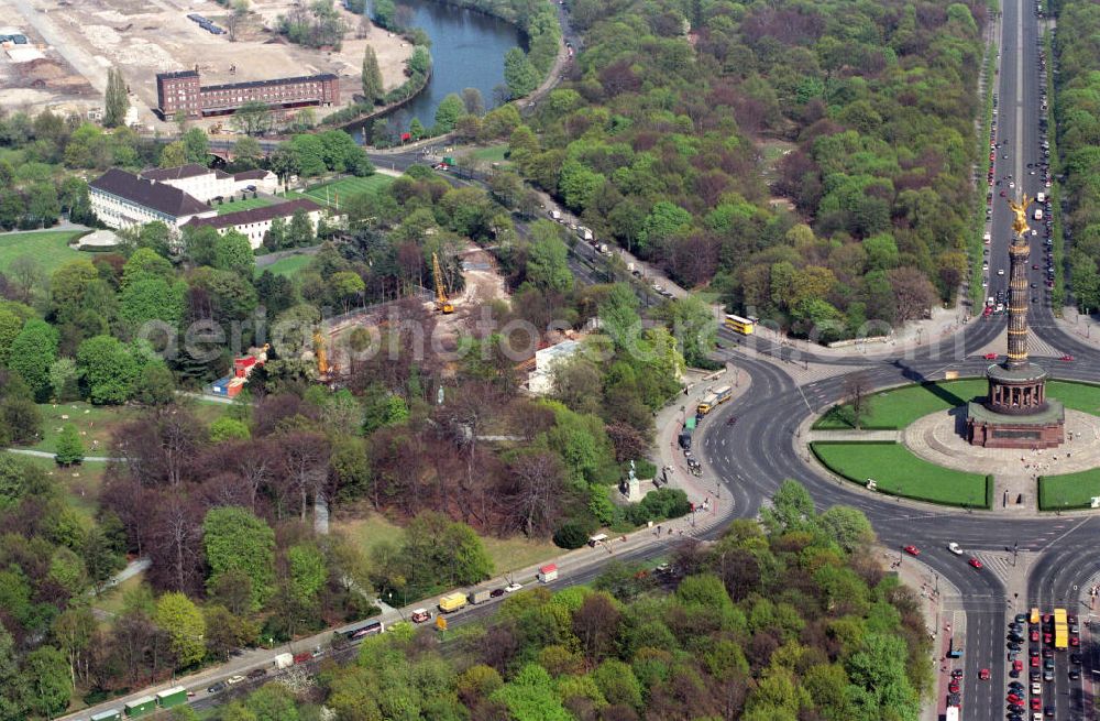 Berlin from above - Construction site to construction of the Federal President in Berlin's Tiergarten