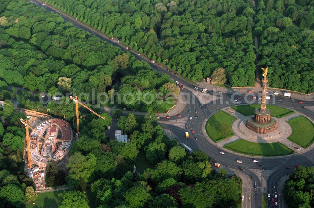 Aerial image Berlin - Construction site to construction of the Federal President in Berlin's Tiergarten