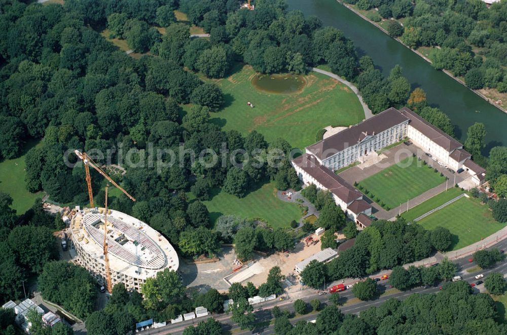 Aerial photograph Berlin - Construction site to construction of the Federal President in Berlin's Tiergarten