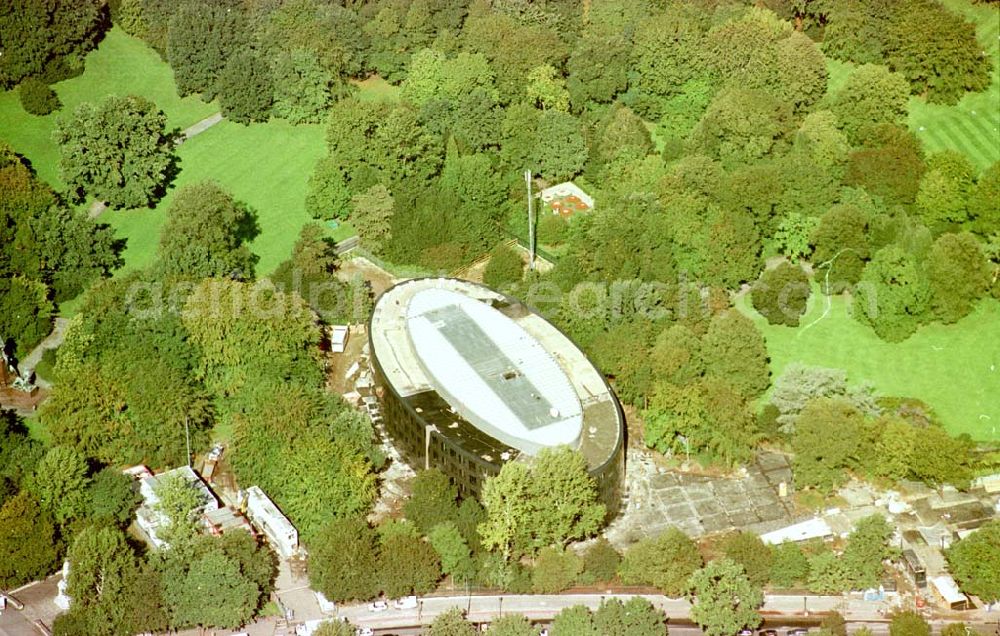 Berlin-Tiergarten from the bird's eye view: Neubau des Bundespräsidialamtes im Tiergarten.