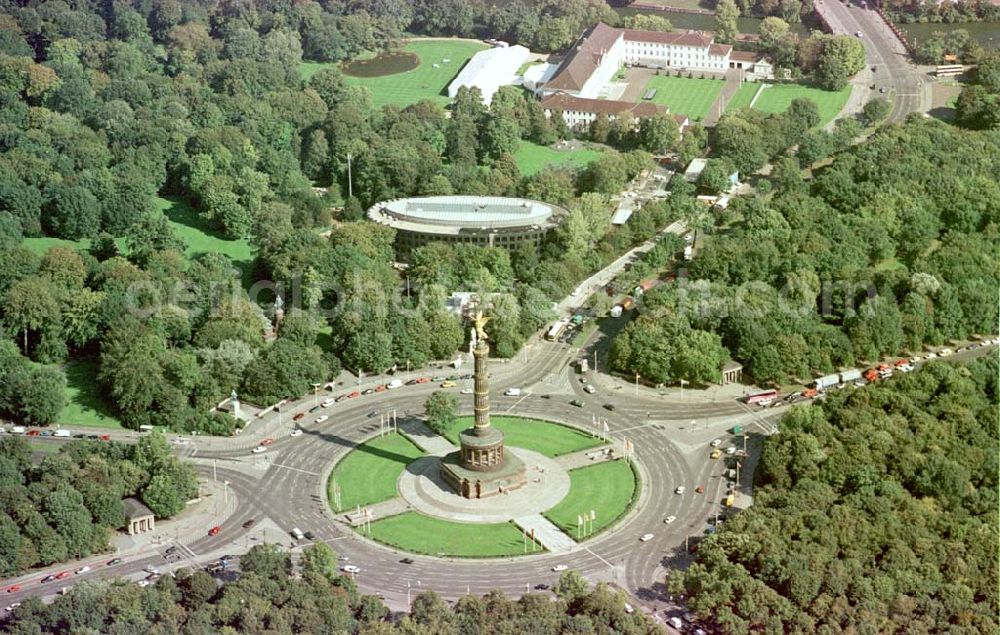 Berlin-Tiergarten from above - Neubau des Bundespräsidialamtes im Tiergarten.