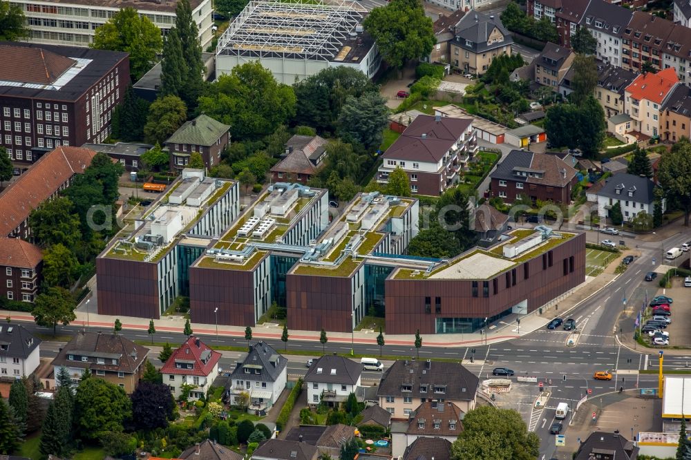 Aerial photograph Bottrop - New campus of the University of Ruhr West through the construction and property NRW (BLB NRW) in Bottrop