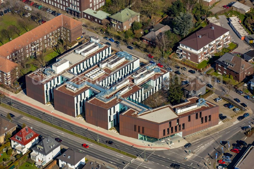 Aerial photograph Bottrop - New campus of the University of Ruhr West through the construction and property NRW (BLB NRW) in Bottrop