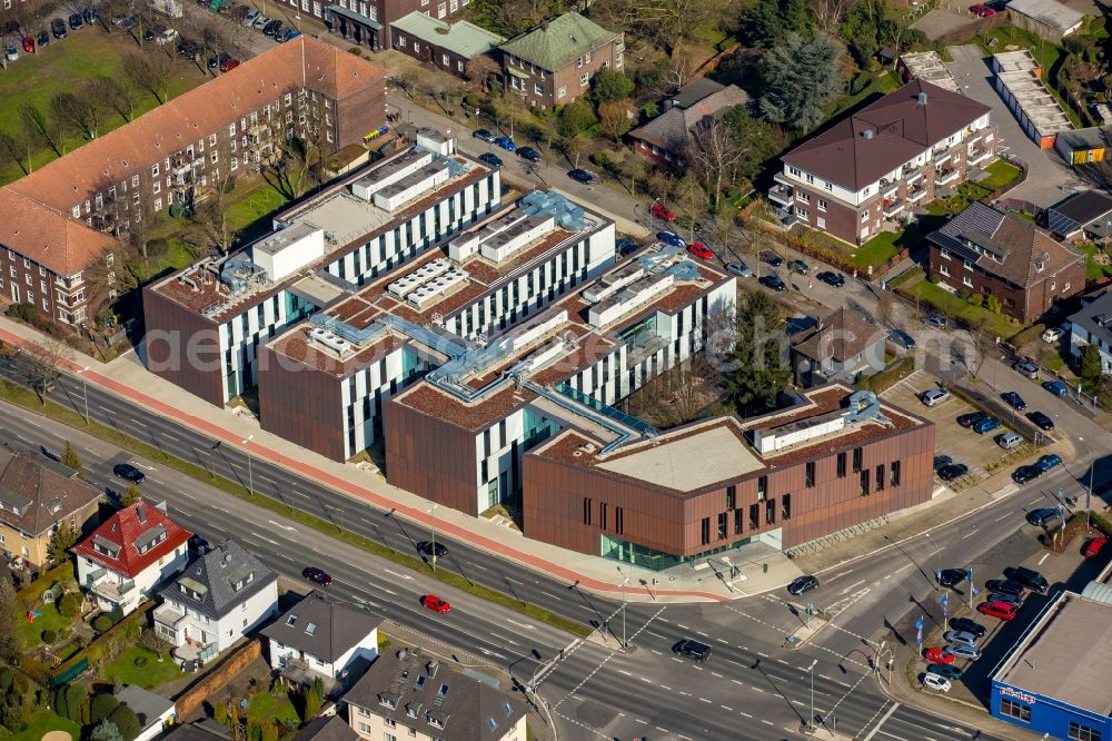 Bottrop from above - New campus of the University of Ruhr West through the construction and property NRW (BLB NRW) in Bottrop