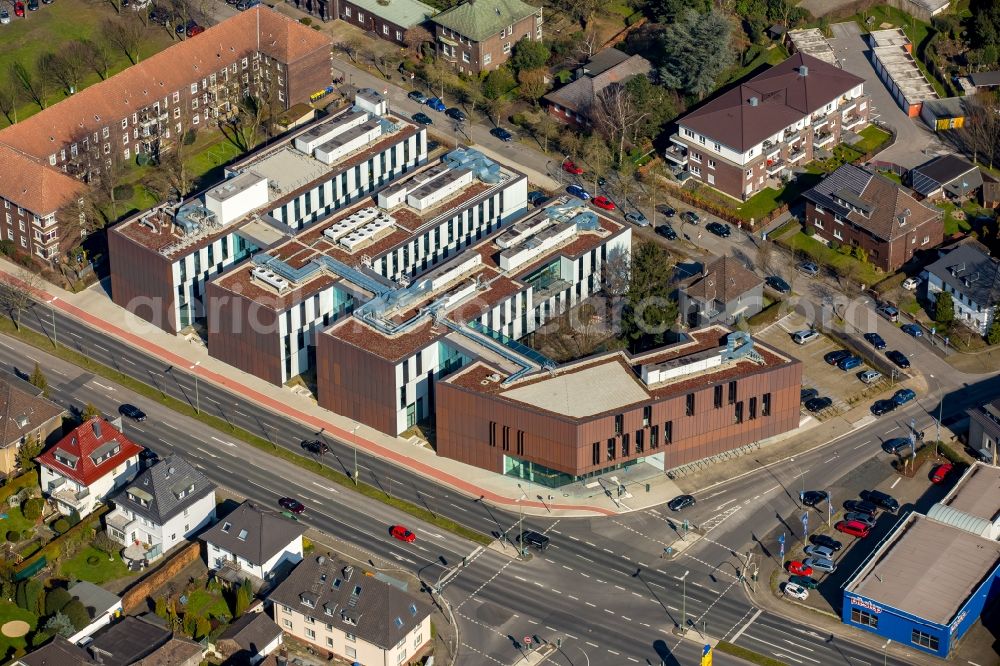 Aerial image Bottrop - New campus of the University of Ruhr West through the construction and property NRW (BLB NRW) in Bottrop