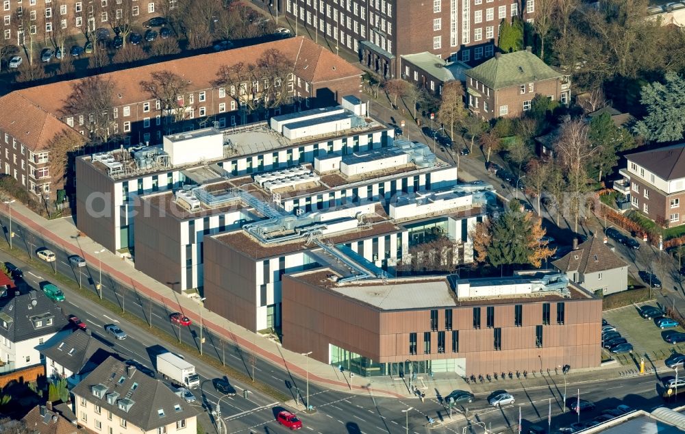 Aerial image Bottrop - New campus of the University of Ruhr West through the construction and property NRW (BLB NRW) in Bottrop