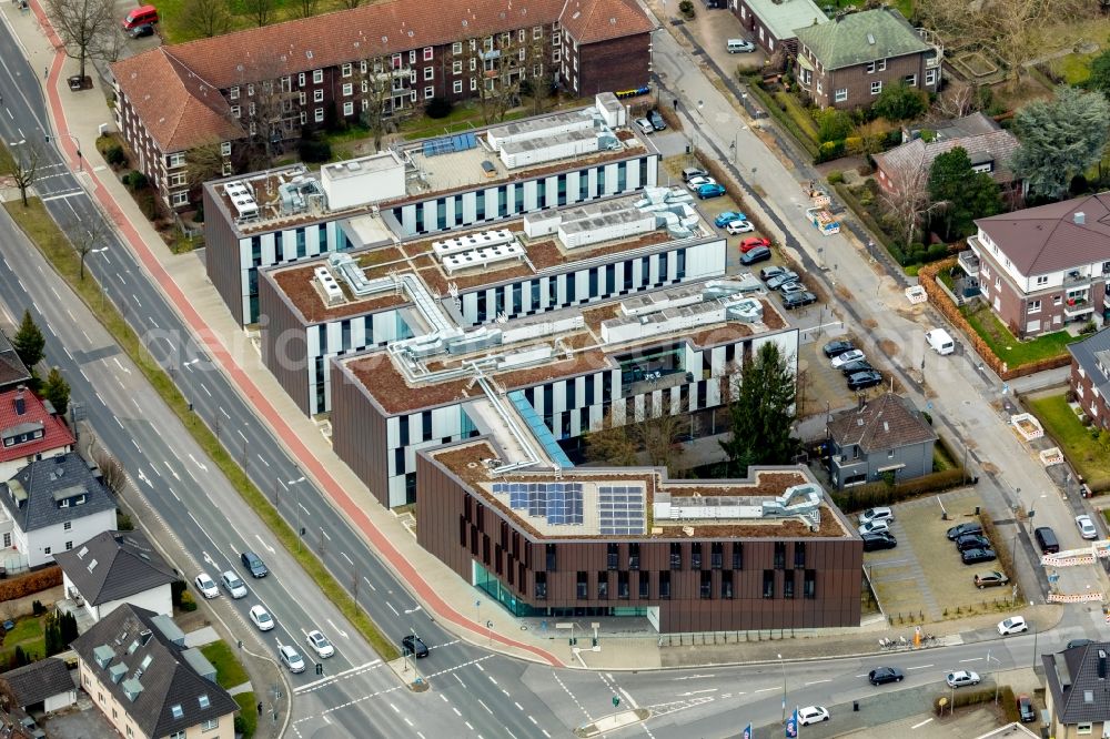 Aerial photograph Bottrop - New campus of the University of Ruhr West through the construction and property NRW (BLB NRW) in Bottrop