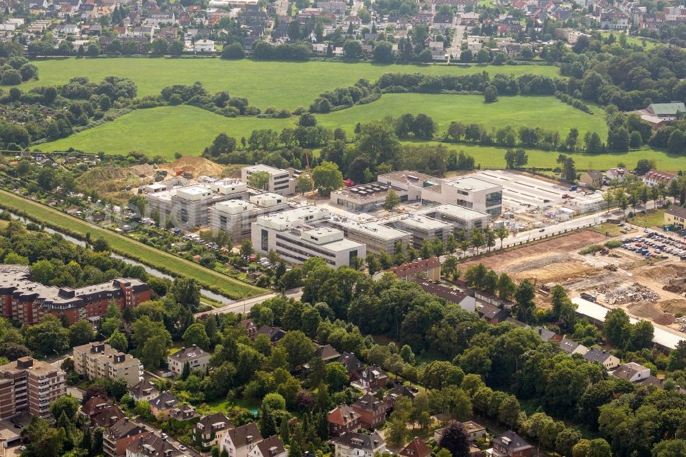 Aerial image Hamm - View of the new construction of the campus of the college Hamm-Lippstadt in Hamm in the state of North Rhine-Westphalia