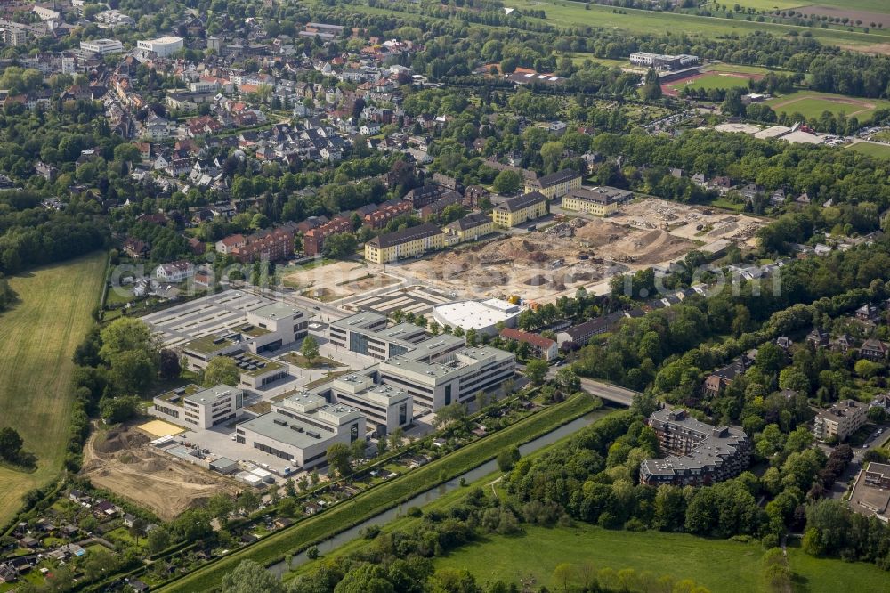 Aerial image Hamm - View of the new construction of the campus of the college Hamm-Lippstadt in Hamm in the state of North Rhine-Westphalia