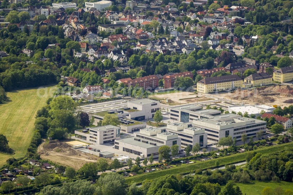 Hamm from above - View of the new construction of the campus of the college Hamm-Lippstadt in Hamm in the state of North Rhine-Westphalia