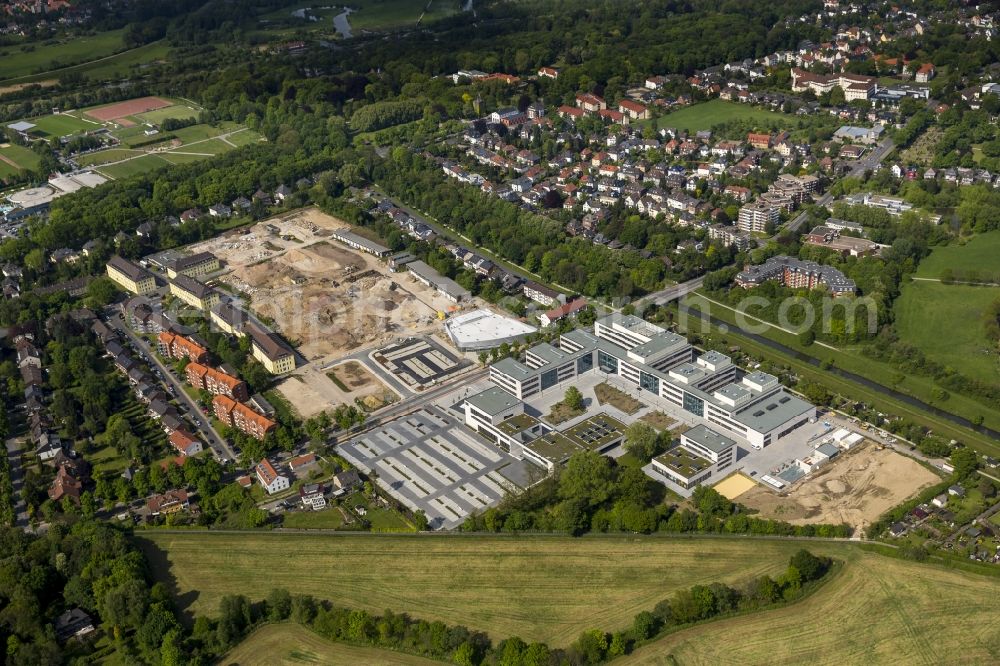 Aerial image Hamm - View of the new construction of the campus of the college Hamm-Lippstadt in Hamm in the state of North Rhine-Westphalia